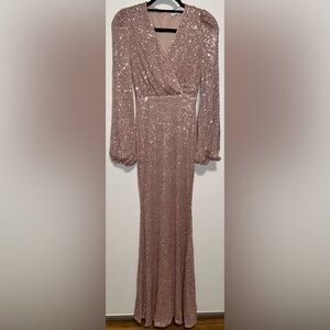 SHEIN Lantern Sleeve Mermaid Prom Dress